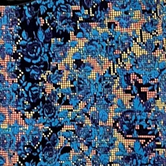 Free People Digital Damsel Floral Pixels Bodycon Strappy Dress in Neon Glow Sz M - Picture 10 of 13